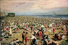 A Summer Afternoon at Coney Island, 1934 (Oil on Canvas)-Harry Herman Roseland-Giclee Print