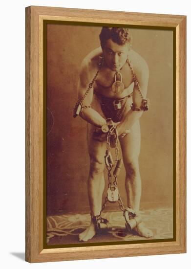 Harry Houdini in chains, c.1899-American Photographer-Framed Premier Image Canvas