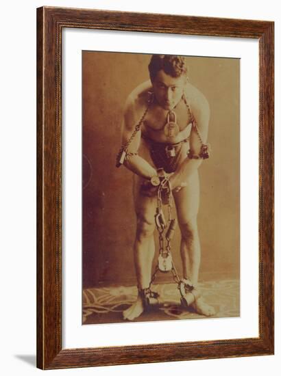 Harry Houdini in chains, c.1899-American Photographer-Framed Photographic Print