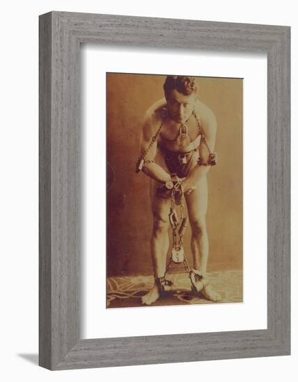 Harry Houdini in chains, c.1899-American Photographer-Framed Photographic Print