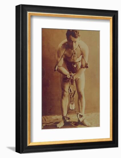 Harry Houdini in chains, c.1899-American Photographer-Framed Photographic Print