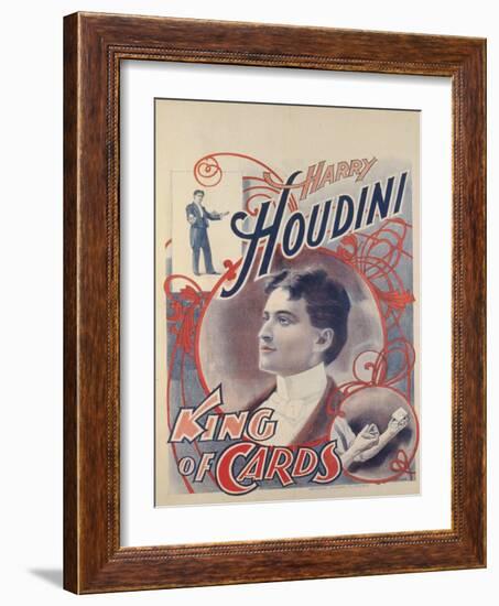 Harry Houdini, King of Cards, 1895-American School-Framed Giclee Print