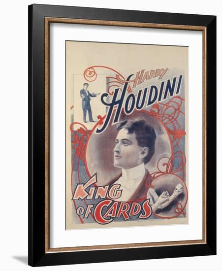 Harry Houdini, King of Cards, 1895-American School-Framed Giclee Print