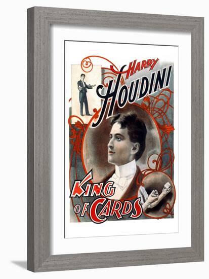 Harry Houdini: King of Cards-null-Framed Art Print