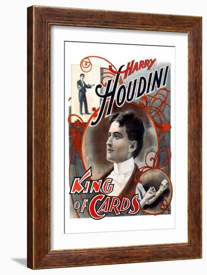 Harry Houdini: King of Cards-null-Framed Art Print