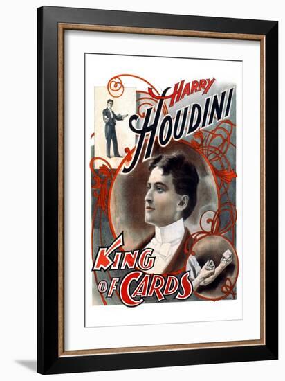 Harry Houdini: King of Cards-null-Framed Art Print