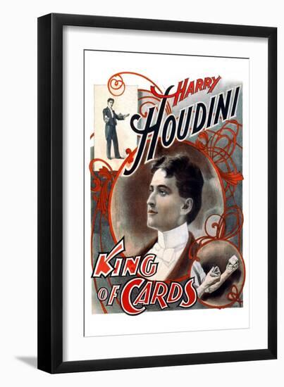 Harry Houdini: King of Cards-null-Framed Art Print