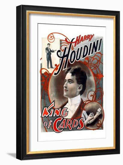 Harry Houdini: King of Cards-null-Framed Art Print