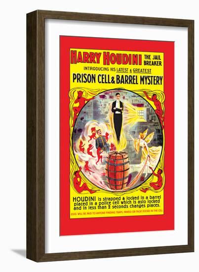 Harry Houdini: The Jail Breaker-null-Framed Art Print