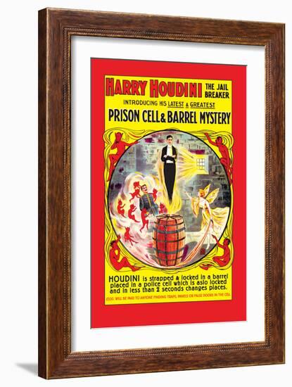 Harry Houdini: The Jail Breaker-null-Framed Art Print