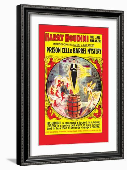 Harry Houdini: The Jail Breaker-null-Framed Art Print