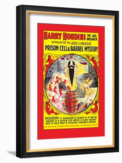 Harry Houdini: The Jail Breaker-null-Framed Art Print