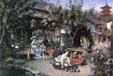 Yoshiwara, Japanese Leisure Area, 1887-Harry Humphrey Moore-Framed Premier Image Canvas