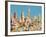 Harry's New York Collage-Andy Burgess-Framed Giclee Print