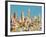 Harry's New York Collage-Andy Burgess-Framed Giclee Print