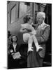 Harry Truman Holding up 3 Yr Old Suzanne Bump after the Town's Postmaster Pressed Her into Service-Hank Walker-Mounted Photographic Print
