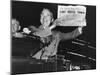 Harry Truman Jubilantly Displaying Erroneous Chicago Daily Tribune Headline "Dewey Defeats Truman"-W^ Eugene Smith-Mounted Photographic Print