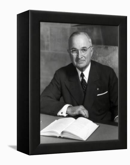 Harry Truman, President of U.S. in 1952-null-Framed Stretched Canvas