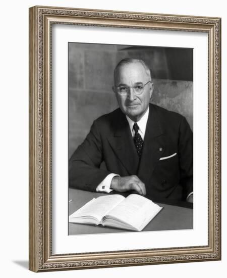 Harry Truman, President of U.S. in 1952-null-Framed Photo