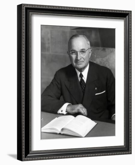 Harry Truman, President of U.S. in 1952-null-Framed Photo