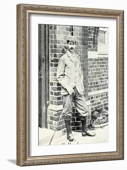 Harry Vardon (1870-1937), British golfer, cigarette card, c1903-Unknown-Framed Giclee Print