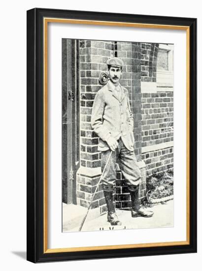 Harry Vardon (1870-1937), British golfer, cigarette card, c1903-Unknown-Framed Giclee Print