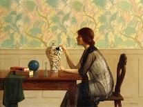 The Broken Vase (Oil on Canvas)-Harry Wilson Watrous-Giclee Print