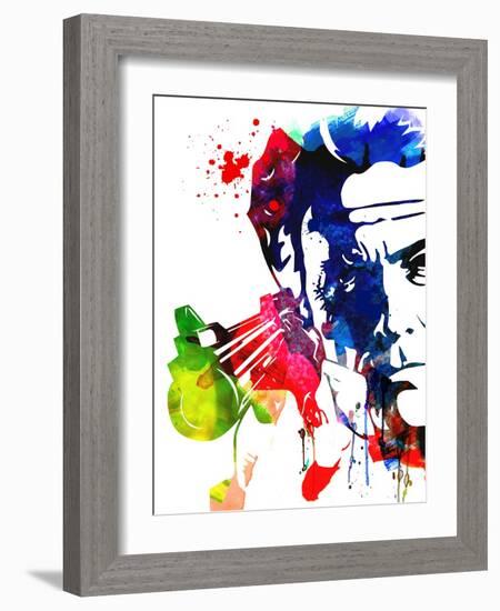 Harry with a Gun Watercolor 2-Lora Feldman-Framed Art Print