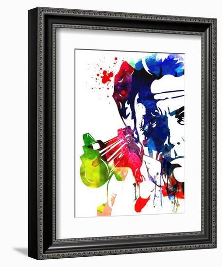 Harry with a Gun Watercolor 2-Lora Feldman-Framed Premium Giclee Print