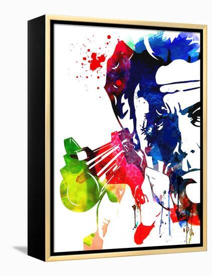 Harry with a Gun Watercolor 2-Lora Feldman-Framed Stretched Canvas