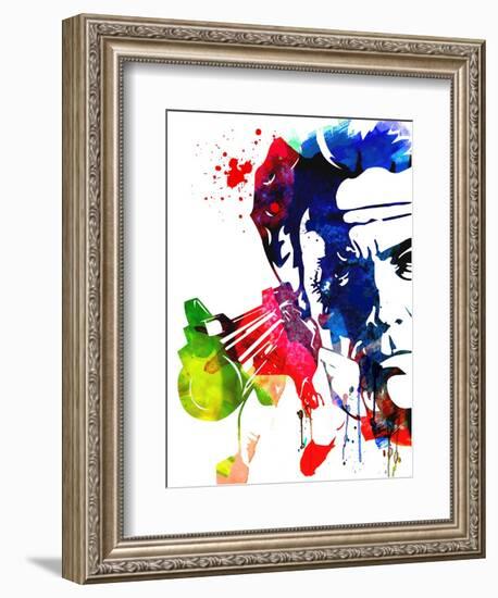 Harry with a Gun Watercolor 2-Lora Feldman-Framed Art Print