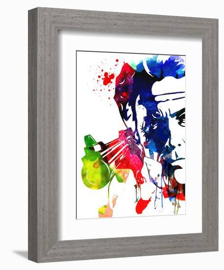 Harry with a Gun Watercolor 2-Lora Feldman-Framed Art Print