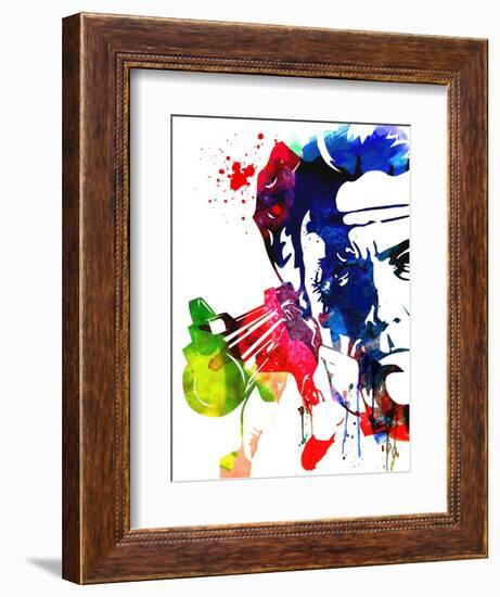 Harry with a Gun Watercolor 2-Lora Feldman-Framed Art Print