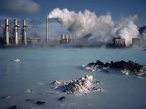 Geothermal Power Plant and Blue Lagoon at Svartsengi, Iceland, Polar Regions-Hart Kim-Photographic Print
