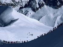 Jagged Peak of Aiguille Du Dru and the Moon, Chamonix, Rhone Alpes, France, Europe-Hart Kim-Framed Photographic Print