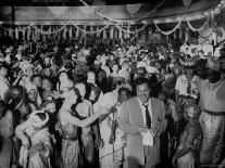 Entertainer Orson Welles Attending the Rio de Janerio Carnival Celebration-Hart Preston-Framed Premium Photographic Print