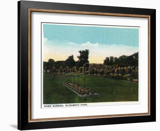 Hartford, Connecticut - Elizabeth Park Rose Garden-Lantern Press-Framed Art Print