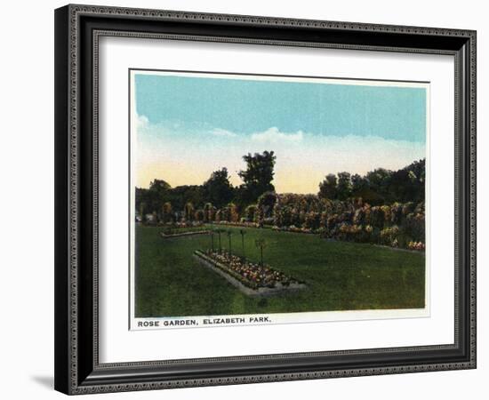 Hartford, Connecticut - Elizabeth Park Rose Garden-Lantern Press-Framed Art Print