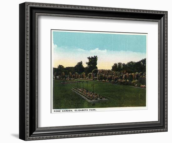 Hartford, Connecticut - Elizabeth Park Rose Garden-Lantern Press-Framed Art Print