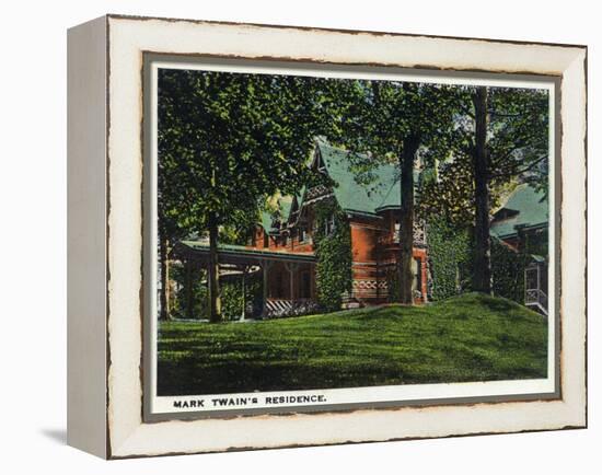 Hartford, Connecticut - Mark Twain's House-Lantern Press-Framed Stretched Canvas