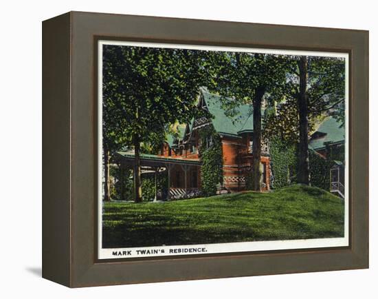 Hartford, Connecticut - Mark Twain's House-Lantern Press-Framed Stretched Canvas