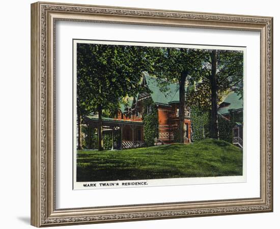 Hartford, Connecticut - Mark Twain's House-Lantern Press-Framed Art Print