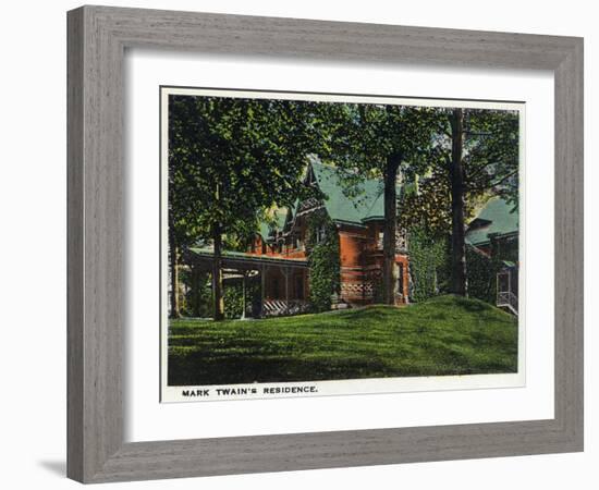 Hartford, Connecticut - Mark Twain's House-Lantern Press-Framed Art Print