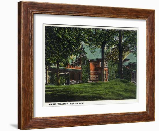 Hartford, Connecticut - Mark Twain's House-Lantern Press-Framed Art Print