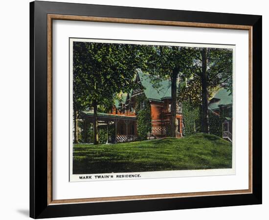 Hartford, Connecticut - Mark Twain's House-Lantern Press-Framed Art Print