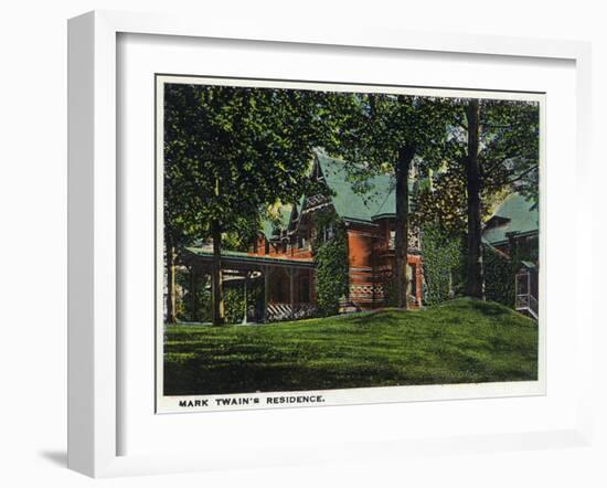 Hartford, Connecticut - Mark Twain's House-Lantern Press-Framed Art Print