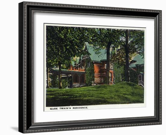 Hartford, Connecticut - Mark Twain's House-Lantern Press-Framed Art Print