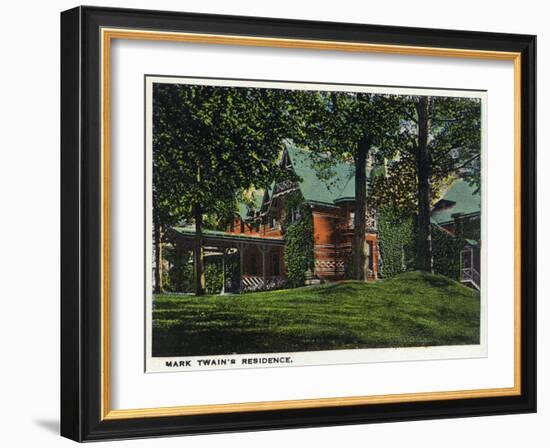 Hartford, Connecticut - Mark Twain's House-Lantern Press-Framed Art Print