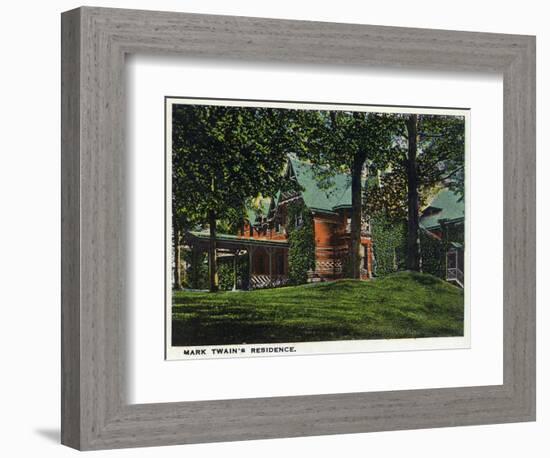 Hartford, Connecticut - Mark Twain's House-Lantern Press-Framed Art Print