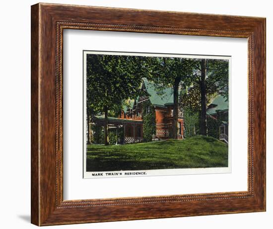 Hartford, Connecticut - Mark Twain's House-Lantern Press-Framed Art Print